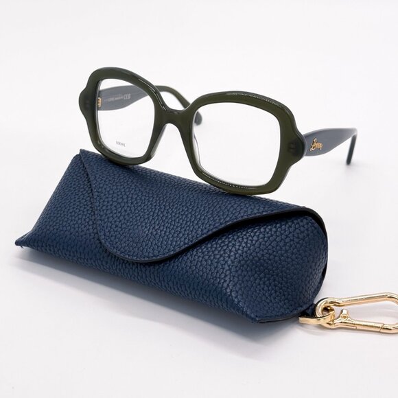 NEW LOEWE LW50066I 096 GREEN WOMEN EYEGLASSES LOEWE - Picture 1 of 10